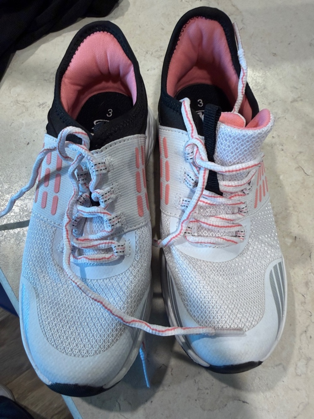 Athletic Works White and Pink Women's Athletic Sneakers